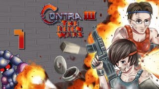 Let's Play Together Contra 3 [Hard Mode / German] - #1 - Der Alien war's