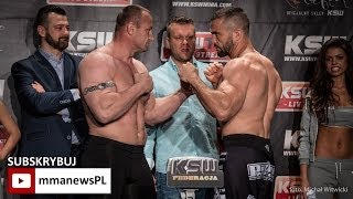 Ważenie KSW 27: Pudzianowski oko w oko z Oli Thompsonem