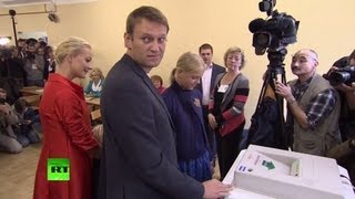 Алексей Навальный и Сергей Собянин проголосовали на выборах мэра Москвы