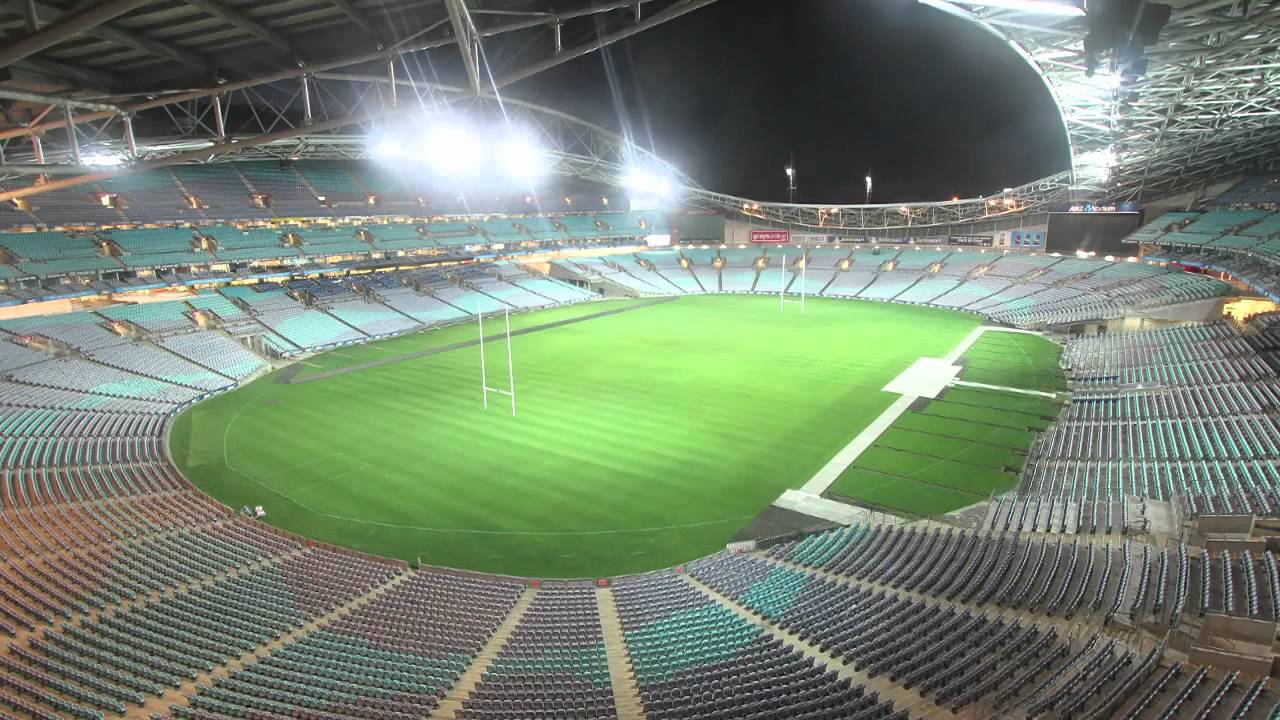 The transformation of ANZ Stadium from AFL to NRL field - YouTube
