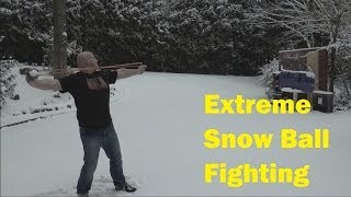 Shooting Snowballs With the Slingshot. Hard.