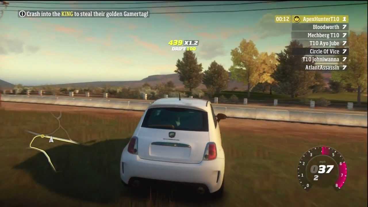 Forza Horizon multiplayer gameplay King Mode Fiat Abarth - YouTube