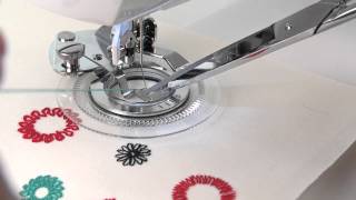 Round Disc Embroidery Sewing Machine Accessories Presser Foot Flower Stitch 
