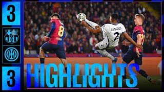 A MATCH FILLED WITH GOALS IN BARCELONA ✨ | BARCELONA 3-3 INTER | HIGHLIGHTS | UCL 24/25⚫🔵🇬🇧???