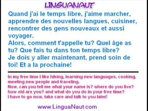 french yourself english translation introduce introduction essay self myself examples simple language urru german phrases learn talk lines speak answers