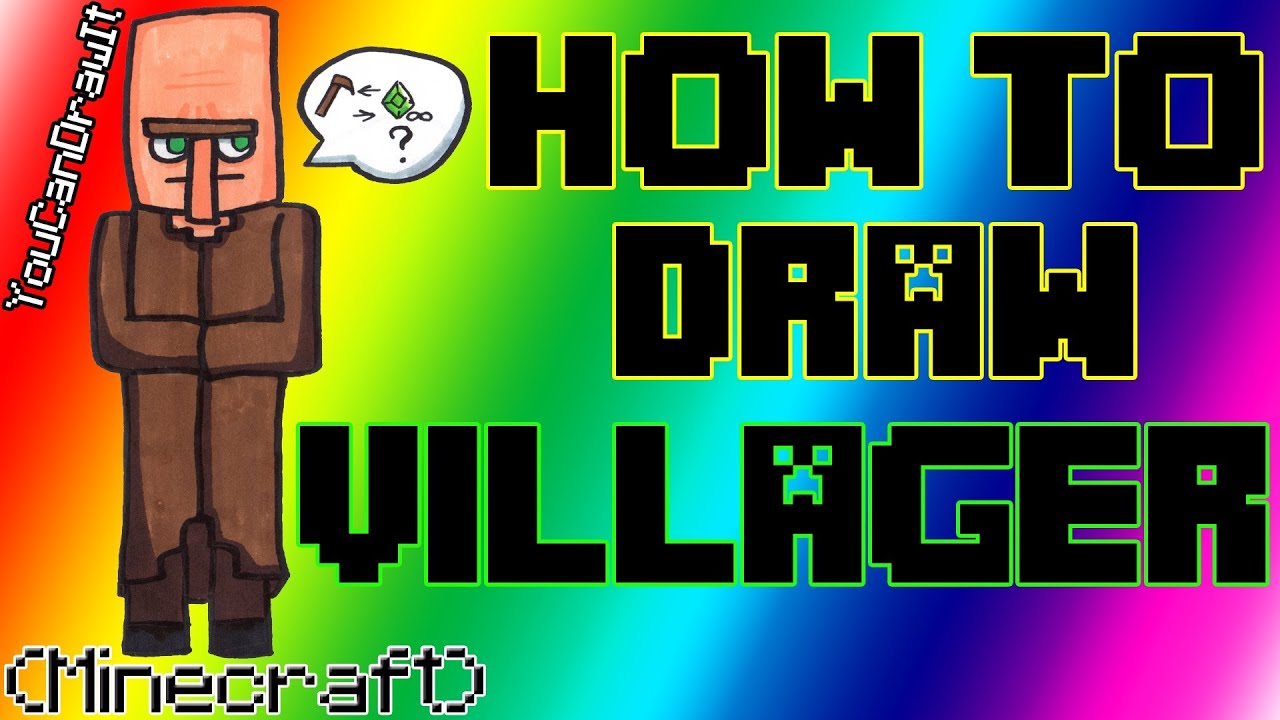 How To Draw Villager from Minecraft YouCanDrawIt ツ 1080p HD YouTube