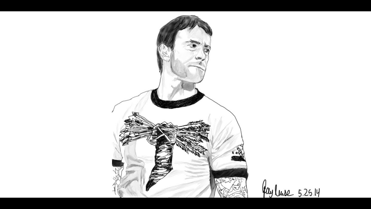 drawing of CM Punk YouTube