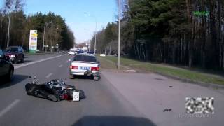 motocyklem w policje