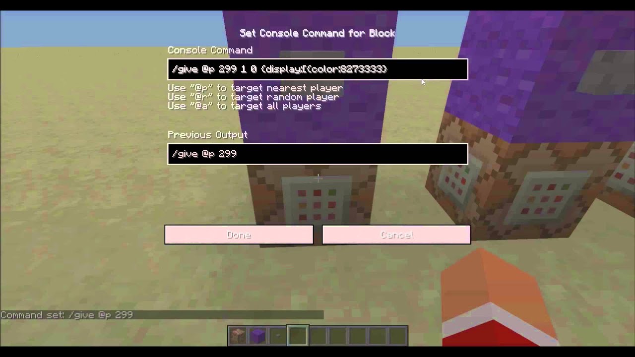 How to get leather armor colored and enchanted with command blocks