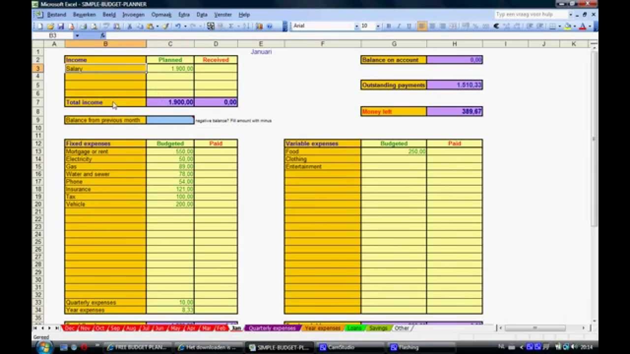 Www.budget-planner.org Free Simple Budget Planner©, Http:  Www 