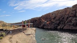 Clear Creek - AZ: Trampoline Cliff Jumping