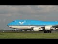B747 KLM 3 TIMES Takeoff live uncut @ AMS Schiphol