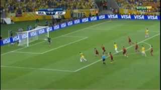 ネイマールスーパーゴール　ブラジル 2-0 スペイン　Neymar Super Goal Brasil 2-0 Spain