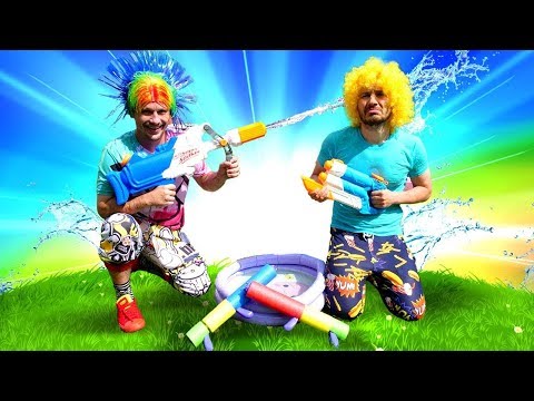 Nerf Gun Games: Water Guns Fight with Nerf Super Soaker Hydro! Funny Games & Pranks with Water
