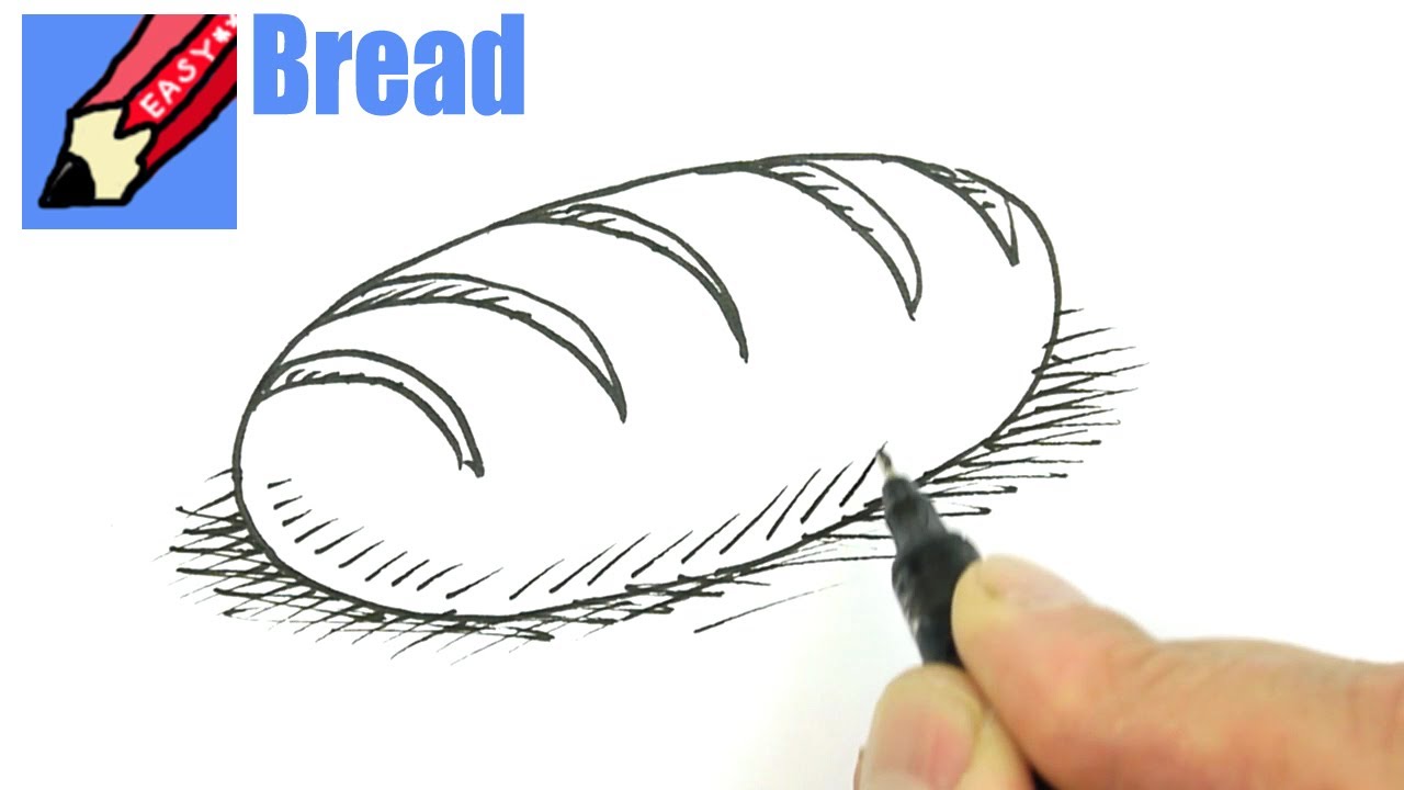 How to draw a loaf of bread real easy - YouTube
