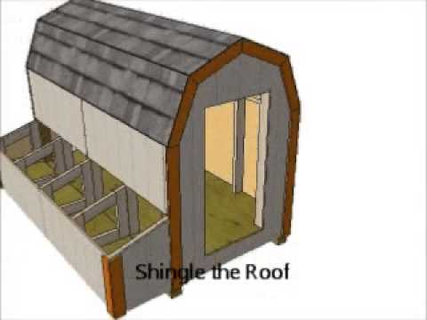 4x8 chicken coop - YouTube