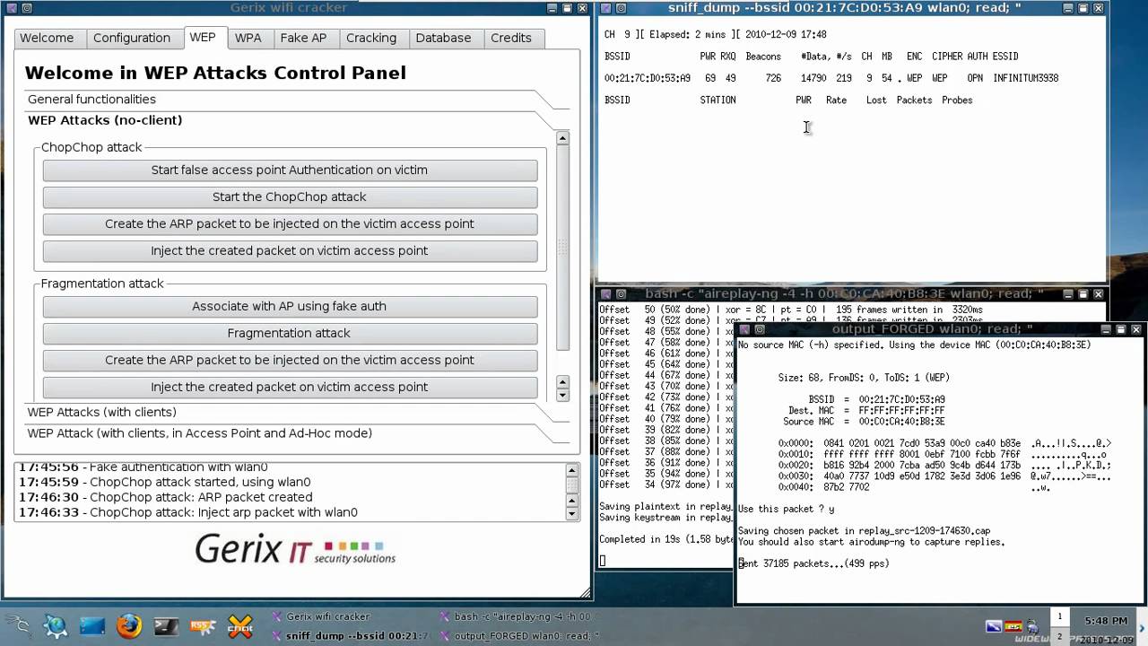 Cracking WEP con Gerix-Wifi-Cracker-NG - YouTube