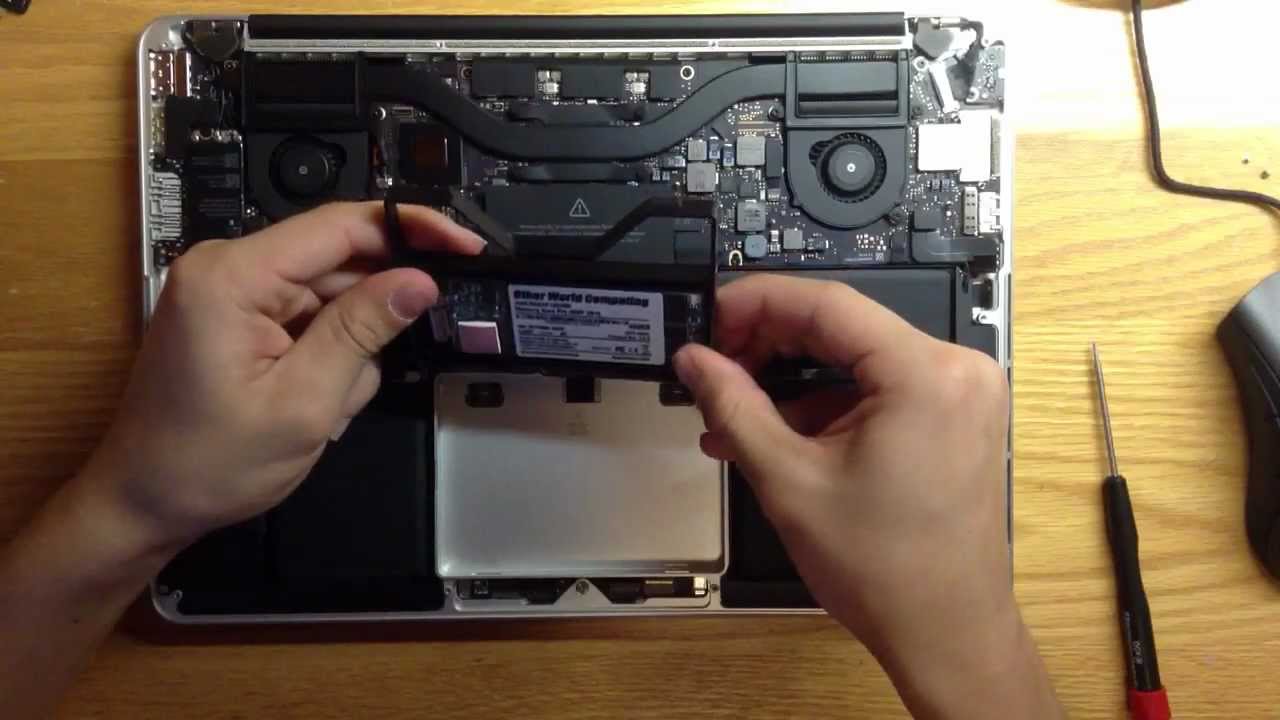 macbook pro 2012 change hard drive