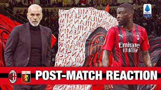 Coach Pioli and Tomori | AC Milan v Genoa Post-match reaction