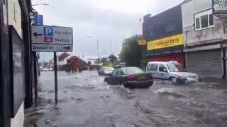 Nuneaton Queens Road flood 19/7/14