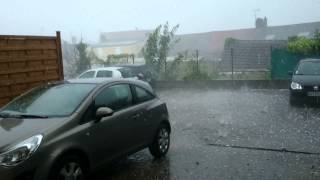 Tempête de grêle en direct d'Epone.