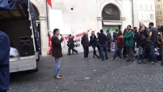 Iniziativa contro il Jobs Act a Montecitorio il 13 maggio 2014