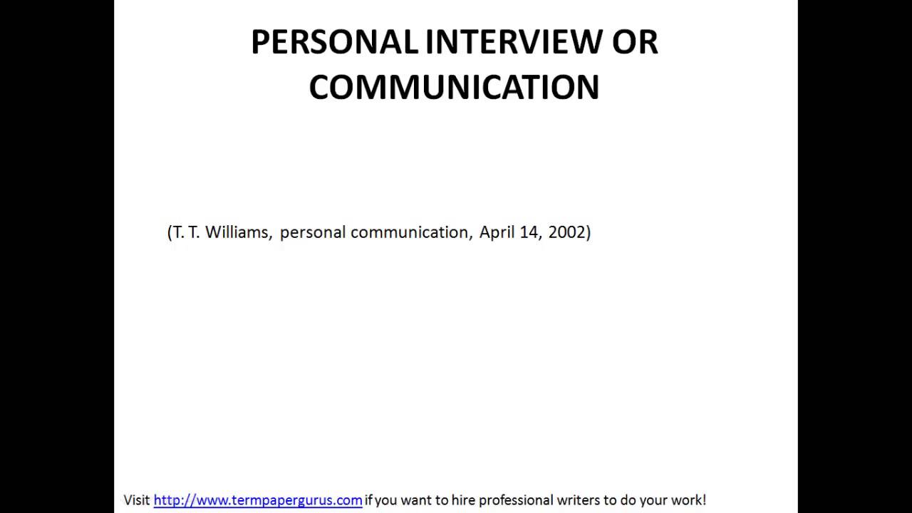 Personal style cover letter