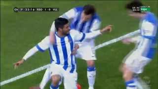 Real Sociedad vs Real Valladolid • 1-0 • La Liga • 27 03 2014 • Carlos Vela goal