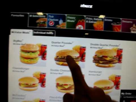 mcdonalds system interface touch ordering