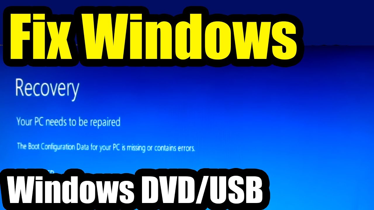 your pc needs to be repaired windows 8