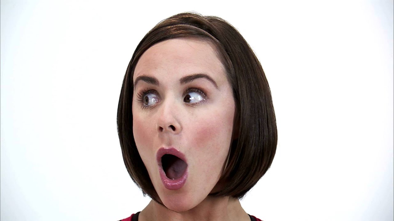Close-up of a woman giving a surprised expression on a. www.youtube.com. 