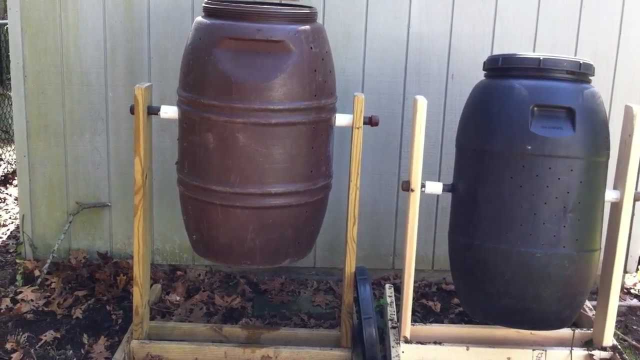 How To Build a Homemade Compost Tumbler YouTube