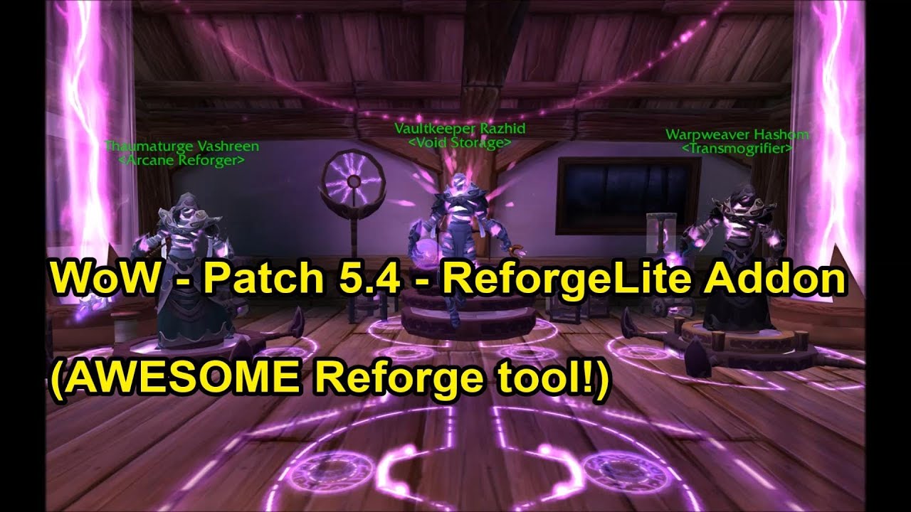 WoW - Patch 5.4 - ReforgeLite Addon Guide! (Awesome Reforge tool ...