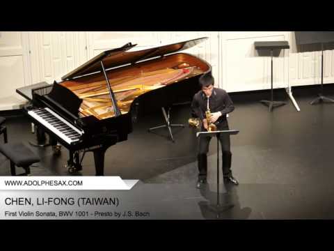 Dinant 2014 - CHEN, Li-Fong (First Violin Sonata, BWV 1001 - Presto by J.S. Bach)