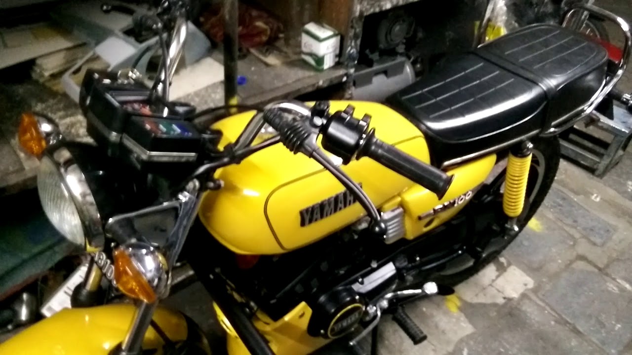 Yamaha Rx 100 Yellow Colour Sarees