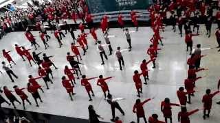 Cathay Pacific CX Christmas Xmas Flash Mob Dance 2013 at HKIA