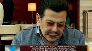 Mayor Estrada: Si Sec. Almendras ang nag-sorry kaugnay sa Manila bus hostage crisis