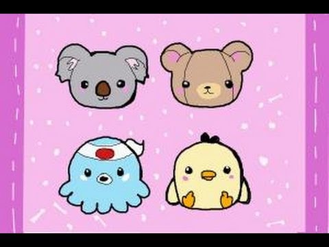 How to draw kawaii animals - YouTube