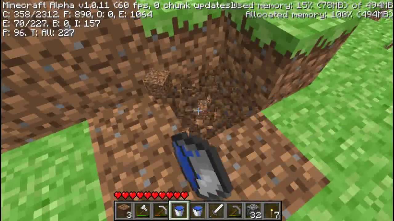 Minecraft: create infinite water pool - YouTube