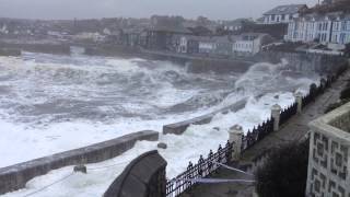 Porthleven, Waves on the One-Way Road