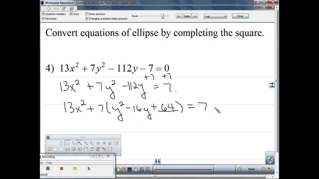 ... to convert from general to standard form of the equation 4 - YouTube