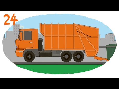 Мультфильм раскраска мусоровоз Мультфильм раскраска мусоровоз
