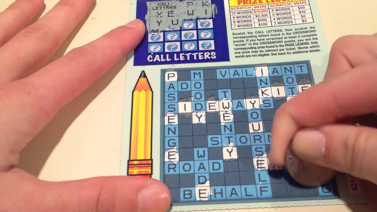 Arizona Lottery Scratch off ticket Crossword - YouTube