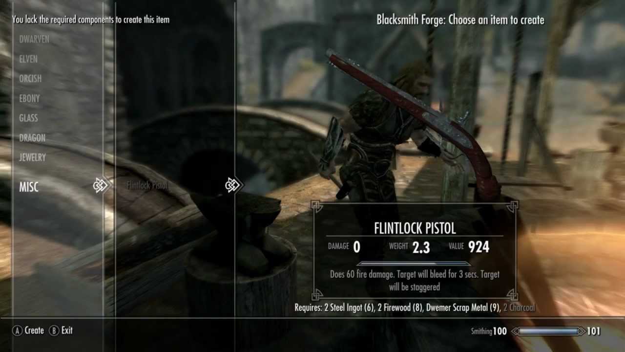 Skyrim Creation Kit Mods - Ep.4 Flintlock Pistols!!! - YouTube