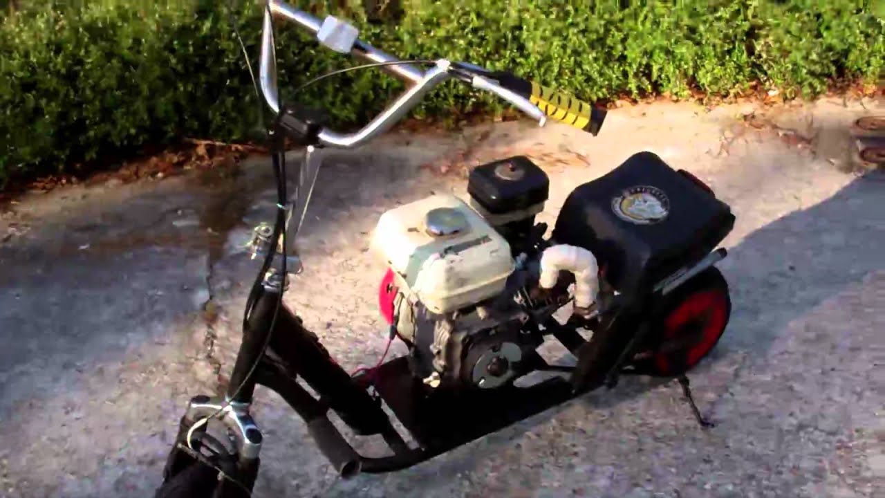 homemade gas powered scooter update #1 - YouTube