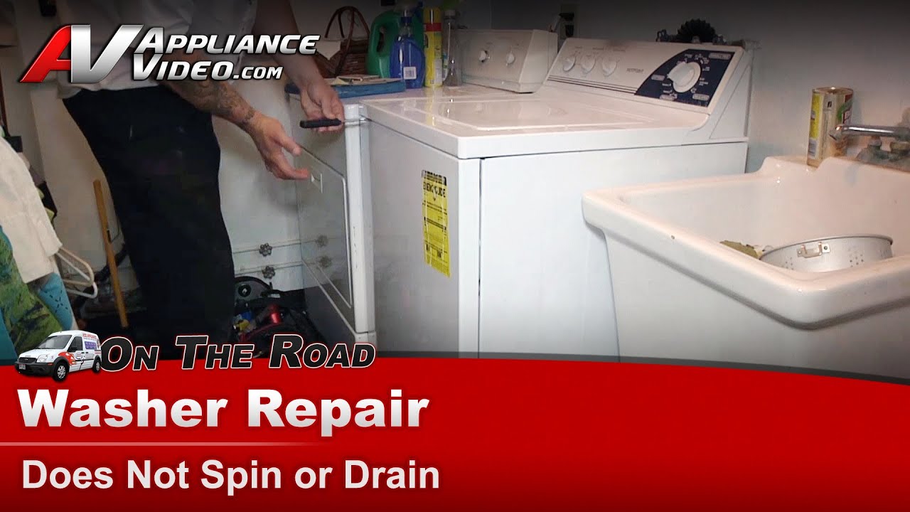 Hotpoint, GE, RCA Washer Repair Does not spin or drain VWSR4150DAWW