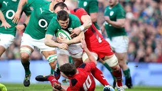 Scott Williams introduces himself to Brian O'Driscoll - Ireland v Wales 8th February 2014