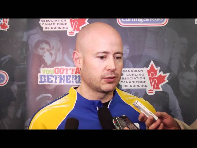 2012 Tim Hortons Brier Draw 9 Media Scrum