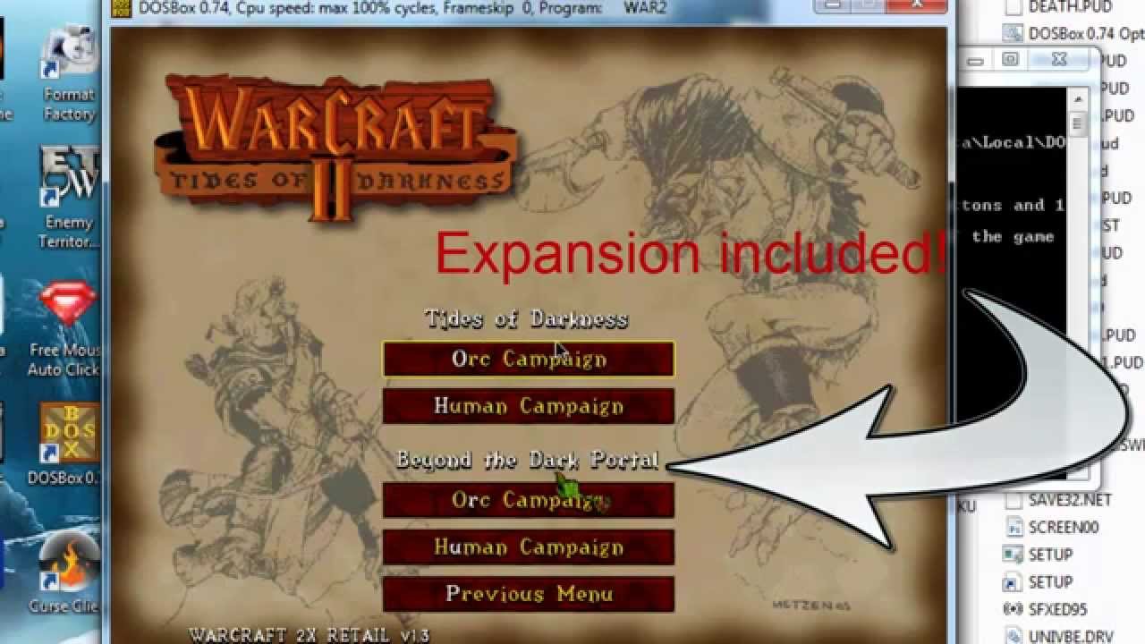 How to download and Install Warcraft 2 Tides of Darkness + Beyond the ...