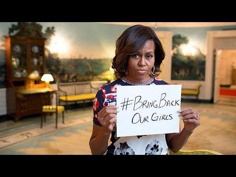 The international community is building pressure on the government of Nigeria to intensify efforts to locate the more than 250 schoolgirls kidnapped by Boko Haram.

Demonstrations in Washington DC brought the sense of outrage to the gates of the White House. Within the president\'s residence First Lady Michelle Obama delivered her husband\'s weekly radio address to speak specifically about the abductions: \